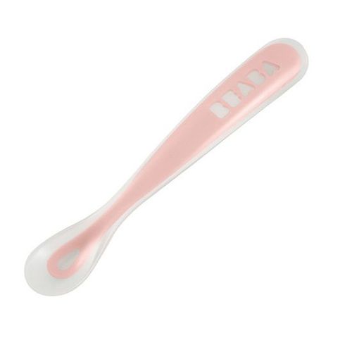 Cuillère 1er Âge Silicone - Rose