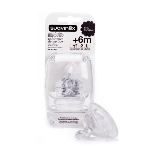 2 Tétines Physio Debit Rapide Silicone - 6 Mois Et +