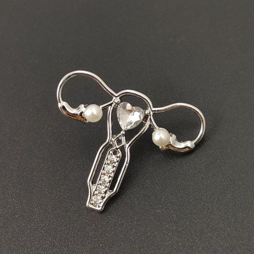 Broche Créative Pour La Mère De L'utérus, Bijou En Perle Et Cristal, Badge D'infirmière Et D'étudiant En Médecine, Bijou De Santé Féminin, Cadeau