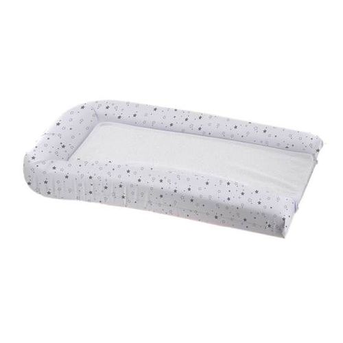 Matelas A Langer Pvc 2 Éponges - Blanc Impr Etoiles - 42x70cm