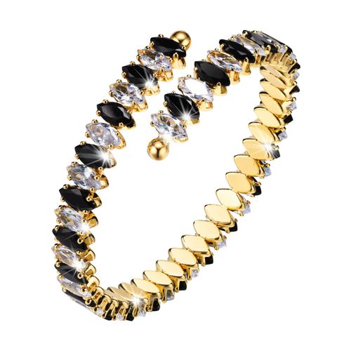 Vnox-Bracelet De Tennis En Pierre Cz Aaa Bling Pour Femme, Bracelet De Manchette En Métal Document Doré, Bracelet Coloré Pour Les Vacances D'été, 8mm