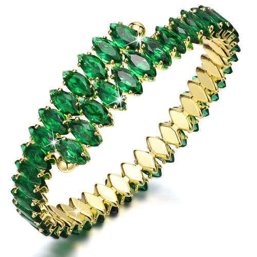 Vnox-Bracelet De Tennis En Pierre Cz Aaa Bling Pour Femme, Bracelet De Manchette En Métal Document Doré, Bracelet Coloré Pour Les Vacances D'été, 8mm