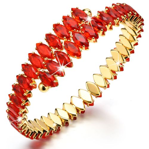 Vnox-Bracelet De Tennis En Pierre Cz Aaa Bling Pour Femme, Bracelet De Manchette En Métal Document Doré, Bracelet Coloré Pour Les Vacances D'été, 8mm