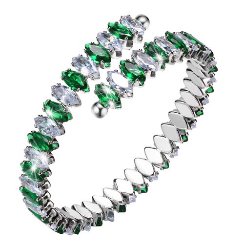 Vnox-Bracelet De Tennis En Pierre Cz Aaa Bling Pour Femme, Bracelet De Manchette En Métal Document Doré, Bracelet Coloré Pour Les Vacances D'été, 8mm