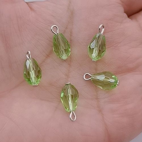 Accessoires En Pierre De Cristal, Lot De 5 Pièces, 12x8 Mm, Noir, Rouge, Bracelets, Colliers, Boucles D'oreilles, Accessoires De Bijoux Faits À La Main