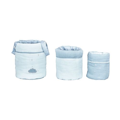 3 Panières Gigognes Lily Mint - Mint - Argenté