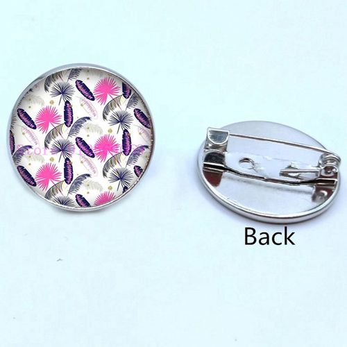 Broche En Verre, Feuilles Tropicales Vertes, Plante Verte Tropicale, Cabochon, Cadeaux Pour Hommes Et Femmes
