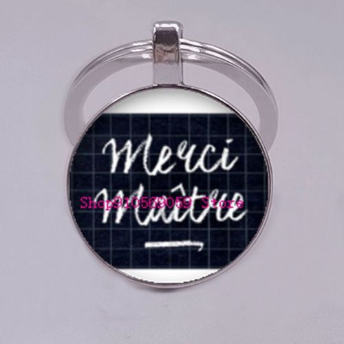 Porte-Clés De Remerciement Avec Texte De L'enseignant, Pendentif En Clip De Verre, Breloque, Sac, Voiture, Cadeau De Ixdes Enseignants