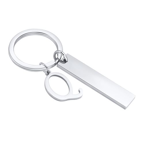 Vnox Initial Keychain, Free Customiser Acier Inoxydable Bar Key Jo, A-Z Lettres Charme Pendentif Keyring, Meaningcomparator Cadeau