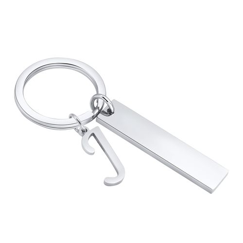 Vnox Initial Keychain, Free Customiser Acier Inoxydable Bar Key Jo, A-Z Lettres Charme Pendentif Keyring, Meaningcomparator Cadeau