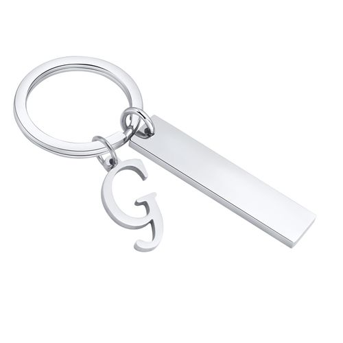 Vnox Initial Keychain, Free Customiser Acier Inoxydable Bar Key Jo, A-Z Lettres Charme Pendentif Keyring, Meaningcomparator Cadeau