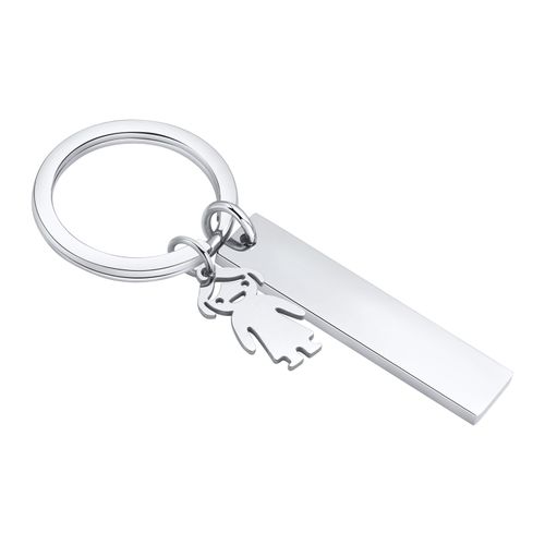Vnox Initial Keychain, Free Customiser Acier Inoxydable Bar Key Jo, A-Z Lettres Charme Pendentif Keyring, Meaningcomparator Cadeau