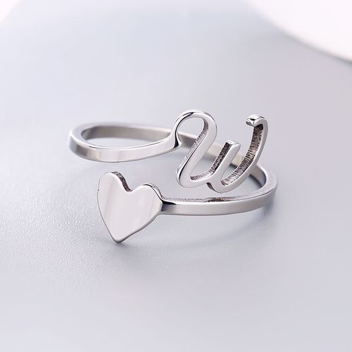 1 Pièce Mosaïque De Strass Brillant 26 Lettres Initiales Bague Nouvelle Mode Ouverture Manchette Anneau Pour Femmes Charme Bijoux Cadeau