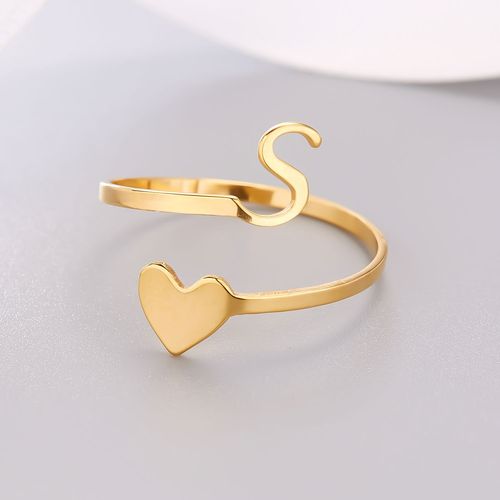 1 Pièce Mosaïque De Strass Brillant 26 Lettres Initiales Bague Nouvelle Mode Ouverture Manchette Anneau Pour Femmes Charme Bijoux Cadeau