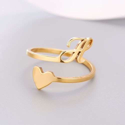 1 Pièce Mosaïque De Strass Brillant 26 Lettres Initiales Bague Nouvelle Mode Ouverture Manchette Anneau Pour Femmes Charme Bijoux Cadeau