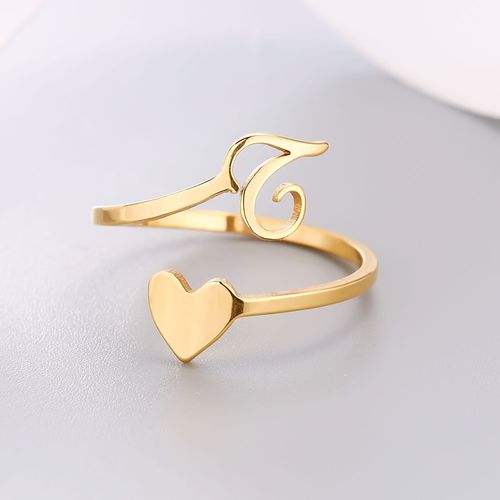 1 Pièce Mosaïque De Strass Brillant 26 Lettres Initiales Bague Nouvelle Mode Ouverture Manchette Anneau Pour Femmes Charme Bijoux Cadeau