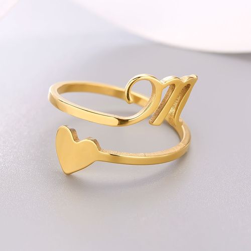 1 Pièce Mosaïque De Strass Brillant 26 Lettres Initiales Bague Nouvelle Mode Ouverture Manchette Anneau Pour Femmes Charme Bijoux Cadeau