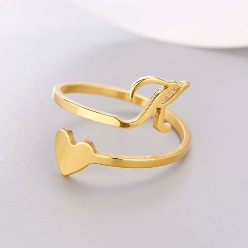 1 Pièce Mosaïque De Strass Brillant 26 Lettres Initiales Bague Nouvelle Mode Ouverture Manchette Anneau Pour Femmes Charme Bijoux Cadeau
