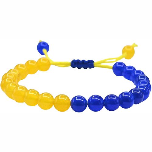 Bracelet Tournesol Tressé Fait Main Pour Femme, Bijoux Créatifs, Bleu, Jaune, Ukraine, Sensation De Document, Détruire, Andrflower, Cadeau Couple