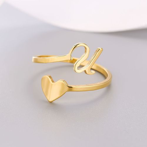 1 Pièce Mosaïque De Strass Brillant 26 Lettres Initiales Bague Nouvelle Mode Ouverture Manchette Anneau Pour Femmes Charme Bijoux Cadeau