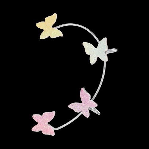 Boucles D'oreilles Papillon En Cristal Asymétrique Pour Femmes, Strass Brillant, Longue Chaîne, Piercing, Bijoux De Fête, Cadeau, Nouvelle Tendance