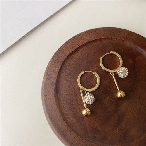 Boucles D'oreilles À Pendentif En Boule De Strass Pour Femmes, Nouveau Design, Accessoires À La Mode Coréenne, Bijoux De Luxe Pour Fête, Cadeau, 2022