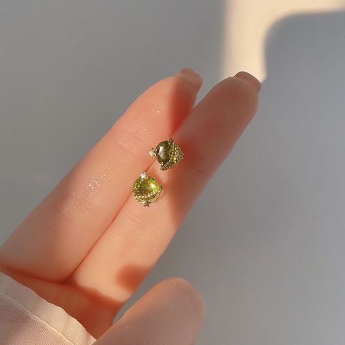 Boucles D'oreilles À Tige De Tulipe De Perle Douce Coréenne Pour Les Femmes Et Les Filles, Conception Senior, Personnalité, Bambou Vert, Nouveaux Bijoux De Chimparty
