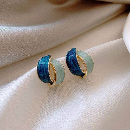 Boucles D'oreilles Coréennes En Fleurs D'opale Pour Femmes Et Filles, Bijoux Minimalistes En Perles Irrégulières Pour Fête De Mariage