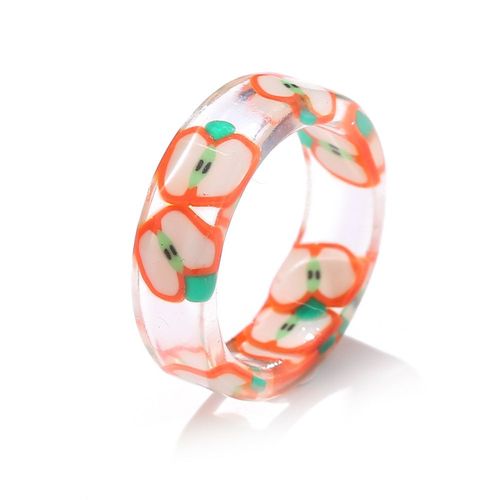 Bague De Fruits En Résine Colorée Douce Pour Femmes, Cercle Géométrique, Bague De Citron Harvey, Accessoires De Bijoux De Mariage De Fête, Nouvelle Mode