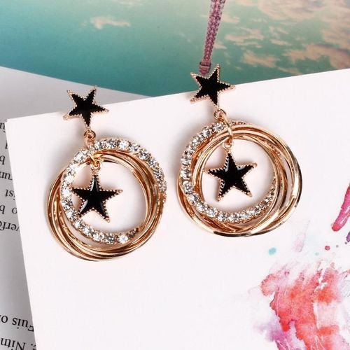 Boucles D'oreilles Longues Et Simples En Strass Pour Femmes, Bijoux En Cristal