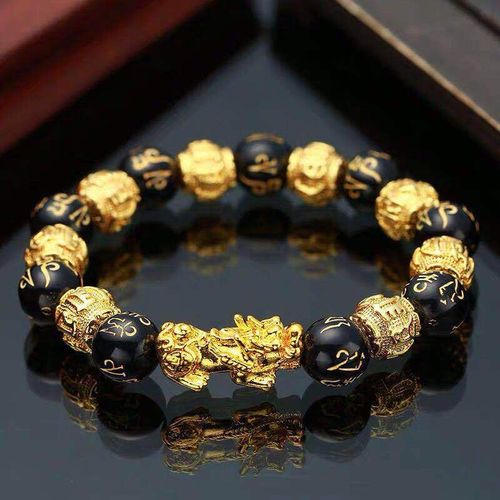 Bracelet Porte-Bonheur Avec Pierre Feng Shui Obsidienne Pour Homme Et Femme, Pixiu, Couleur Changeante, Transfert Des Mauvais Esprits, À La Mode, Perles, Cadeau, Nouvelle Collection