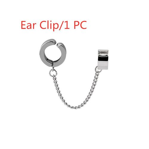 Boucles D'oreilles Punk À Clip En Acier Inoxydable Pour Femmes, Manchette D'oreille, Piercing, Chaîne, Clip D'oreille, Soirée De Danse De Rue, Bijoux, Nouvelle Mode