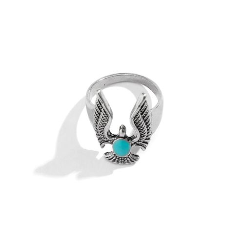 Bague Turquoise Aigle Ailé Pour Homme, Vintage, Index, Fouet Haut De Gamme, Bijoux, Livraison Gratuite