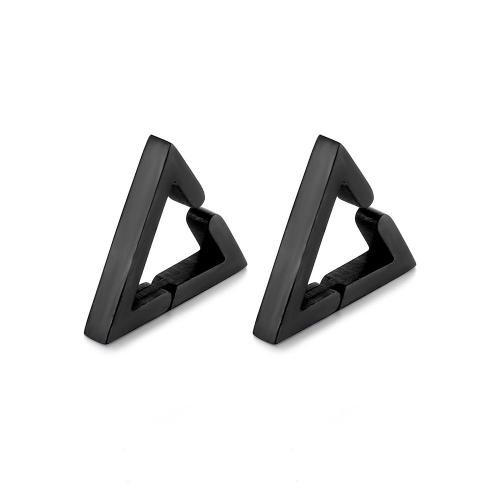 Boucles D'oreilles Triangle Géométrique Punk Pour Femmes Et Hommes, Pas De Piercing, Clips D'oreille En Acier Inoxydable, Mode De Rue, Bijoux Pour Adolescents