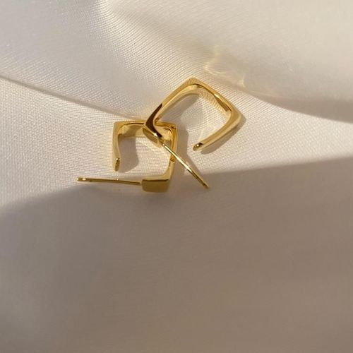 Boucles D'oreilles Rétro En Métal Rouge Pour Femme, Nouvelle Personnalité, Tendance, Simple, Irrégulier, Vent Froid, Bijoux, Cadeaux Pour Étudiants