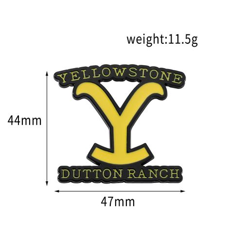 Broches En Émail En Pierre Jaune, Série Télévisée Américaine, Lettre Y, Néerlandais Ranch, Broches À Revers Pour Badge Sac À Dos, Cadeau Pour Enfants Amis