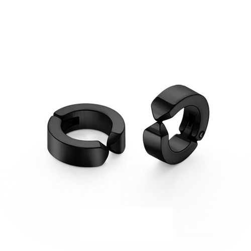 Chimpersonality-Boucles D'oreilles Faux Piercing D'oreille En Acier Inoxydable Noir Pour Hommes, Boucles D'oreilles Hip Hop Street Dance, Bijoux De Style Punk