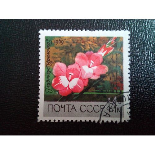 Timbre Russie / Urss Yt 3491 Glaïeul "Ural Girl" 1969 ( 9104 )