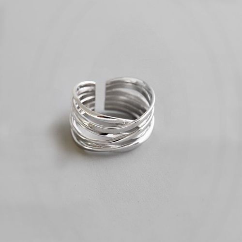 Bague Vintage En Couches Pour Femmes, Couleur Argent, Mode, Ouverture Irrégulière, Minimaliste Simple, Bijoux Cadeau De Fête D'anniversaire