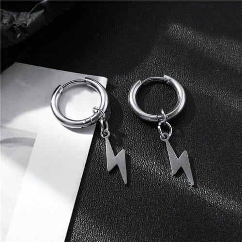 Boucles D'oreilles À Breloques En Acier Inoxydable Pour Femmes Et Hommes, Petites Boucles D'oreilles Simples Pour Filles, Bijoux Punk Y2k, Tendance Coréenne, Pluies