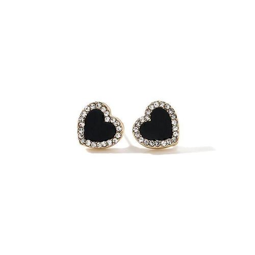 Tremella ¿ Boucles D'oreilles En Forme D'aiguille De Tempérament, Boucles D'oreilles En Filet, Cercle Carré, Rouge, Strass Noir, Accessoires De Bijoux