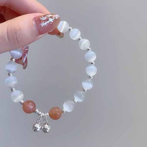 Bracelet Avec Pendentif En Pierre De Lune Pour Femme, Breloque En Cristal, Fait À La Main, Idée Cadeau