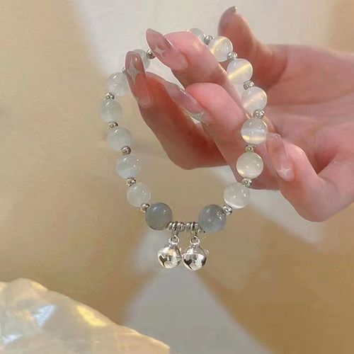 Bracelet Avec Pendentif En Pierre De Lune Pour Femme, Breloque En Cristal, Fait À La Main, Idée Cadeau