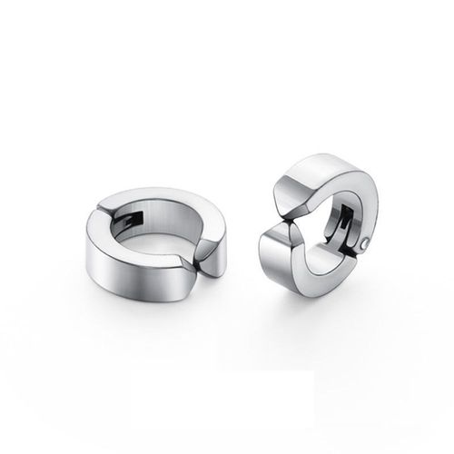 Chimpersonality-Boucles D'oreilles Faux Piercing D'oreille En Acier Inoxydable Noir Pour Hommes, Boucles D'oreilles Hip Hop Street Dance, Bijoux De Style Punk