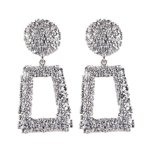 Boucles D'oreilles Vintage Pour Femmes, Grandes Boucles D'oreilles De Déclaration, Géométriques En Métal Doré, Pendentif, Tendances, Bijoux À La Mode, 2018