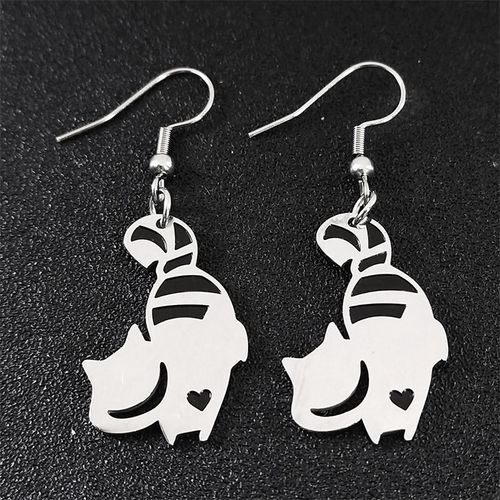 Boucles D'oreilles Pendantes En Porcelaine Bleue Et Blanche, Faites À La Main, Vintage, En Céramique, En Acier Inoxydable, Pour Femmes, Ls16s02