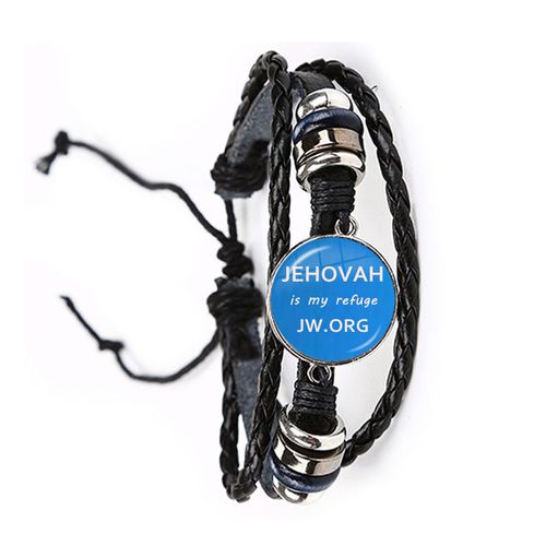 Jw.Org-Bracelet Steampunk En Cuir Noir/Marron, Bijoux Cadeau, Verre Photo Cabochon, Witnissan De Jéhovah, Nouvelle Arrivée, 2020