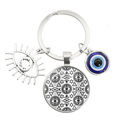 Porte-Clés Turc Evil Eye, Porte-Clés Créatif, Amulette, Nazar Evil Eye Charms, Porte-Clés Porte-Clés, Verre, Avant, Bijoux Faits À La Main, Bleu