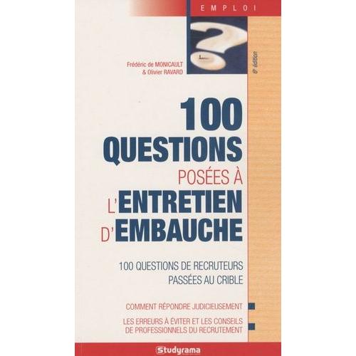 100 Questions Posées À L'entretien D'embauche