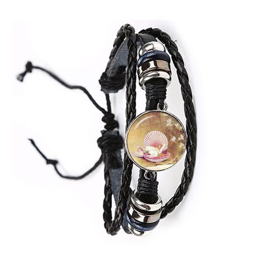 Bracelet En Cuir Noir Grenouille, 20mm, Cabochon En Verre, Le Roi Grenouille, Réglable, Bijoux Cadeaux Pour Femmes Et Hommes Amoureux, Nouvelle Collection